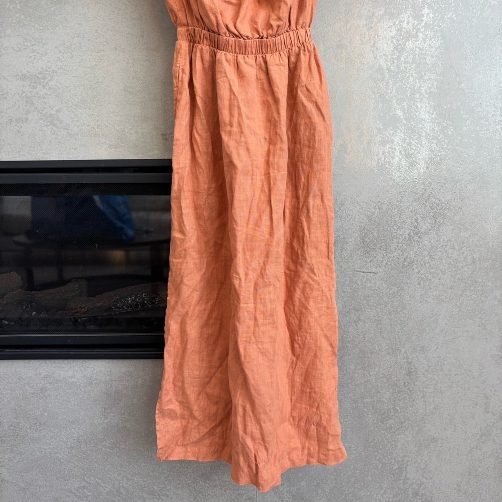 Anthropologie Cloth & Stone Linen Cross-Halter Maxi Dress, Size XS - Picture 12 of 16